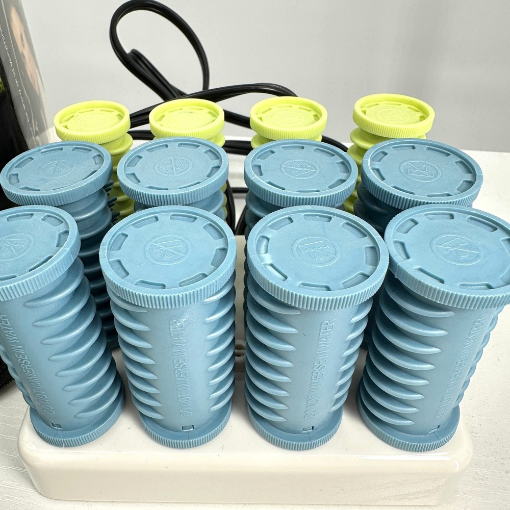 Conair Instant Heat Travel Compact Hot Rollers Set 12 Ceramic Dual Voltage Clean